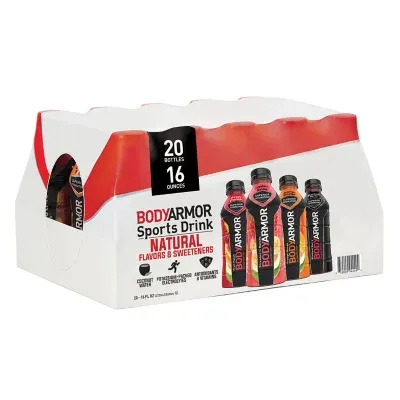 A box of bodyarmor sports drink natural