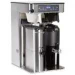 Bunn ITCB Infusion High Volume Twin Coffee and Tea Brewer with multiple dispensers and digital control panel.