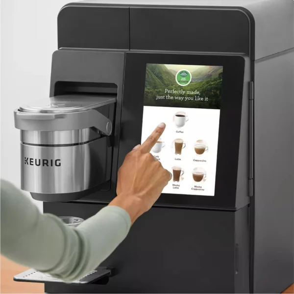 Keurig coffee maker with touchscreen display.