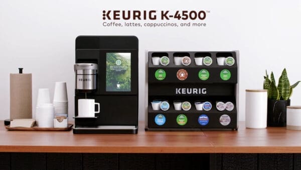 Keurig K-4500 coffee maker with pods.