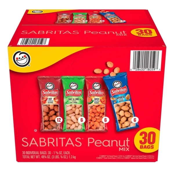 Sabritas peanut mix, 30 individual bags.