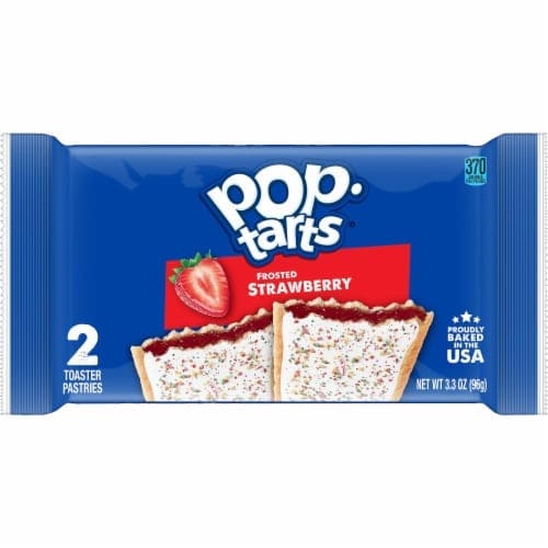 Pop-Tarts Frosted Strawberry, 2 pastries.