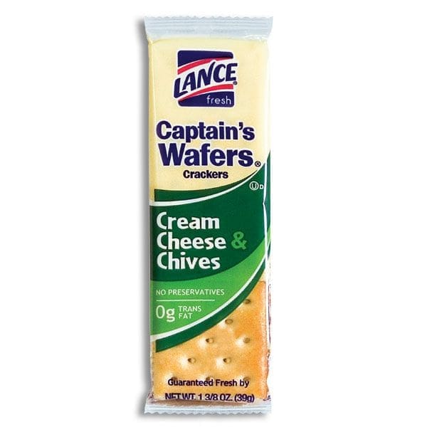 Lance Captain's Wafers, Cream Cheese & Chives Crackers.