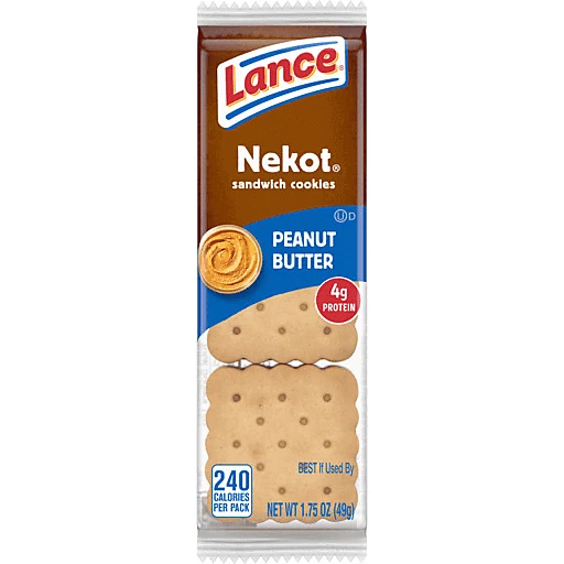 Lance Nekot peanut butter sandwich cookies.