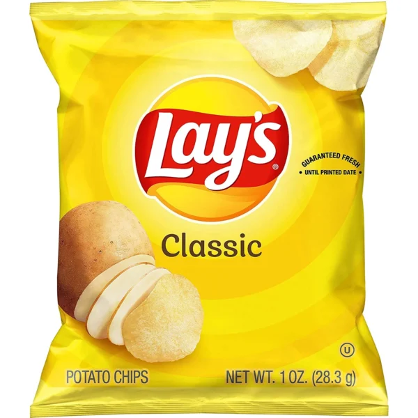 Lay's classic potato chips bag.