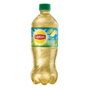 Lipton green tea citrus flavored beverage bottle.