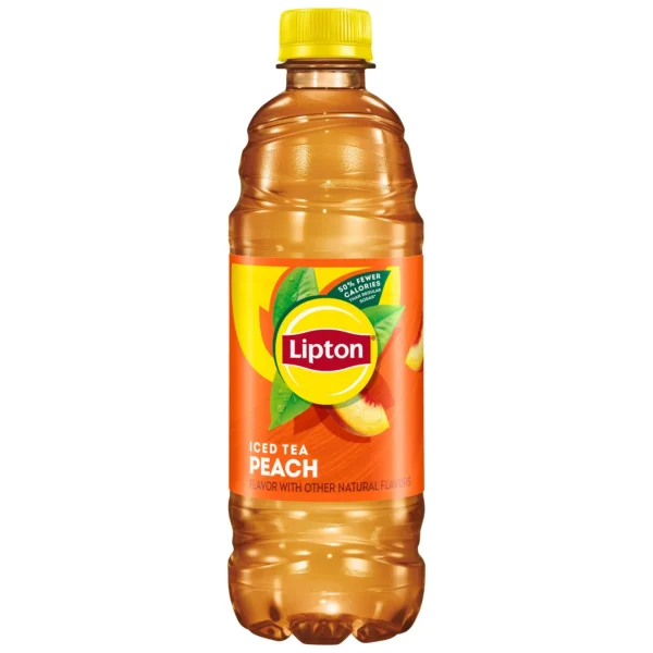 Lipton iced tea with peach flavor.