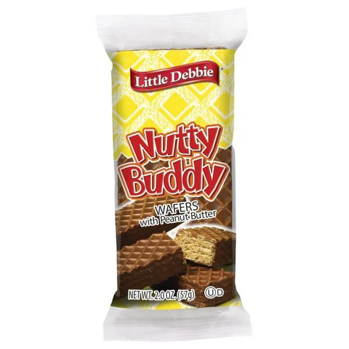 Little Debbie Nutty Buddy peanut butter wafers.