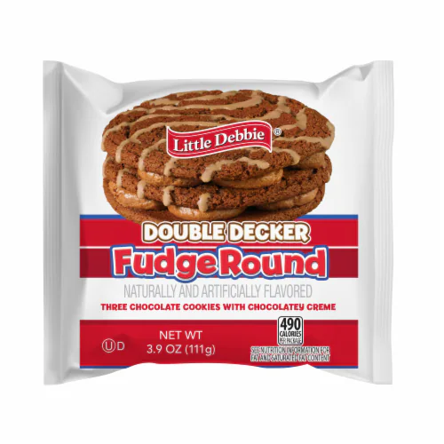 Little Debbie Double Decker Fudge Round Cookies.