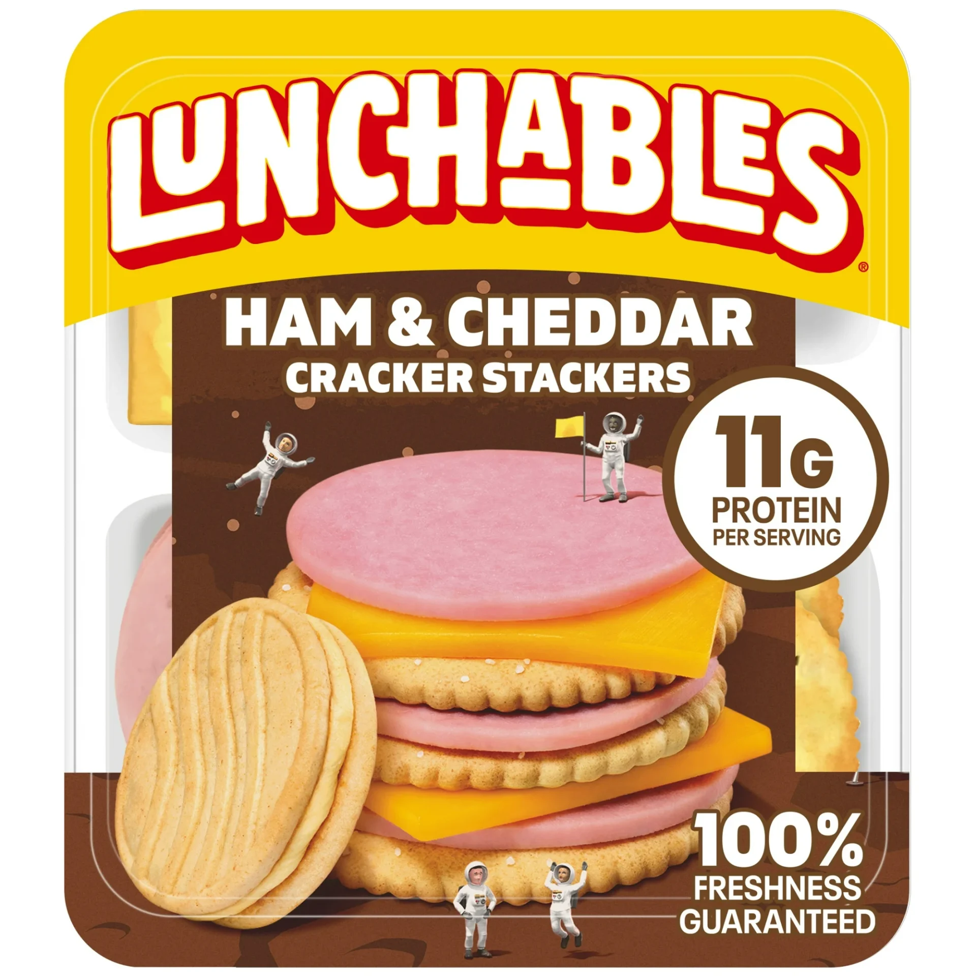 Lunchables Ham & Cheddar Cracker Stackers.