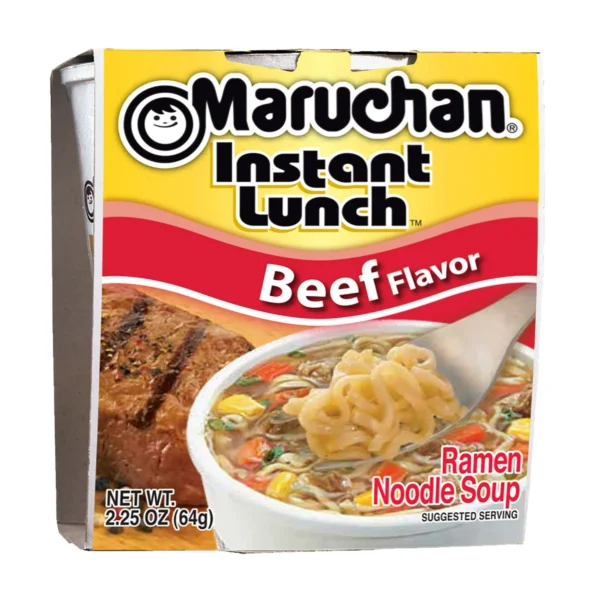 Maruchan Instant Lunch Beef Flavor Ramen Noodle Soup.