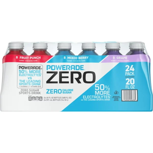 24 pack Powerade Zero sports drink.