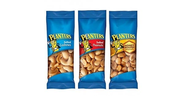 Planters nuts: cashews, peanuts, honey roasted.