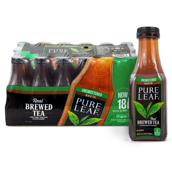 18-pack Pure Leaf Unsweetened Black Tea.