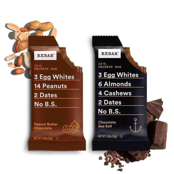 RXBAR protein bar, peanut butter chocolate & sea salt.