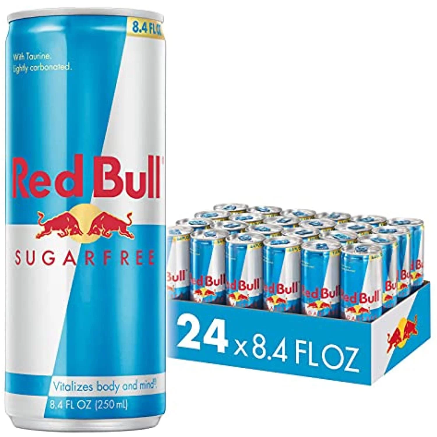 24 pack of Red Bull Sugarfree cans.