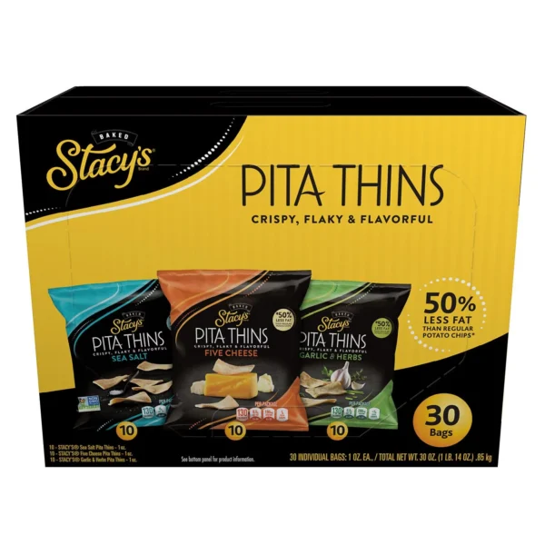 Stacy's Pita Thins 30-count box of chips.