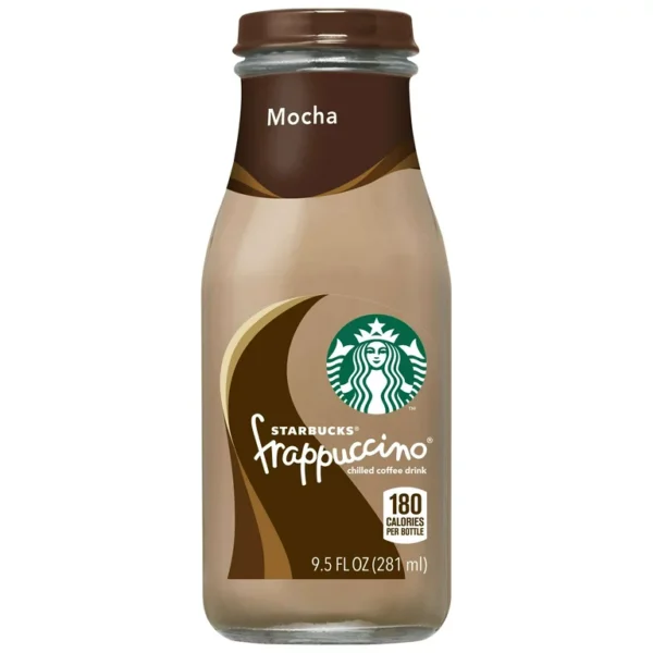 Starbucks Mocha Frappuccino chilled coffee drink.