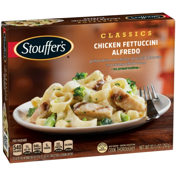 Stouffer's chicken fettuccine alfredo dinner.