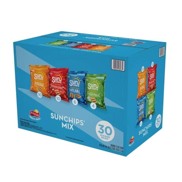 30 Sun Chips Mix Variety Pack Bags.