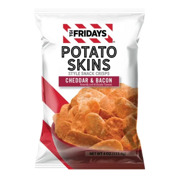 TGI Fridays cheddar and bacon potato skins chips.