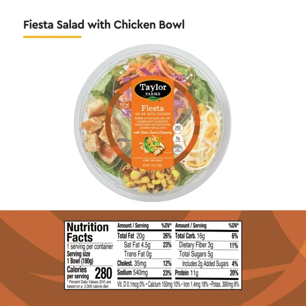 Taylor Farms Fiesta Chicken Salad Bowl