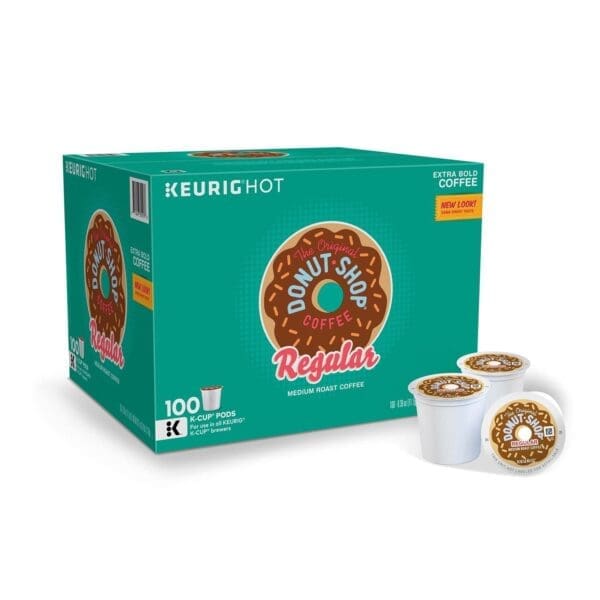 Donut Shop Coffee K-Cup Pods, Regular Roast, 100 Count