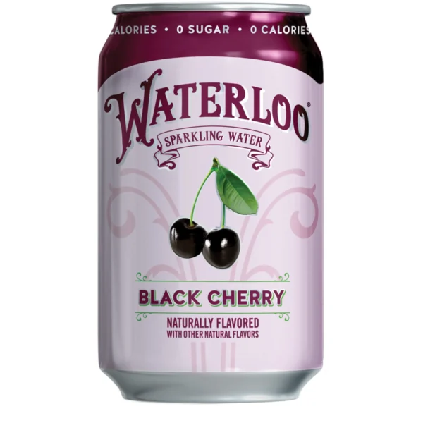 Waterloo Black Cherry Sparkling Water Can