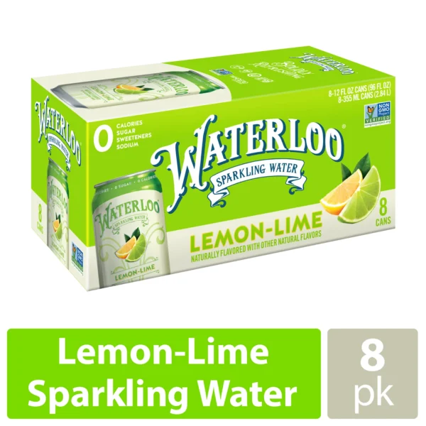 Waterloo Lemon-Lime Sparkling Water 8-pack.