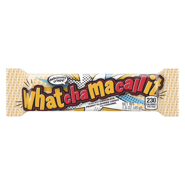 Whatchamacallit chocolate peanut candy bar.