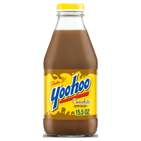 Yoohoo chocolate drink, 15.5 oz bottle.